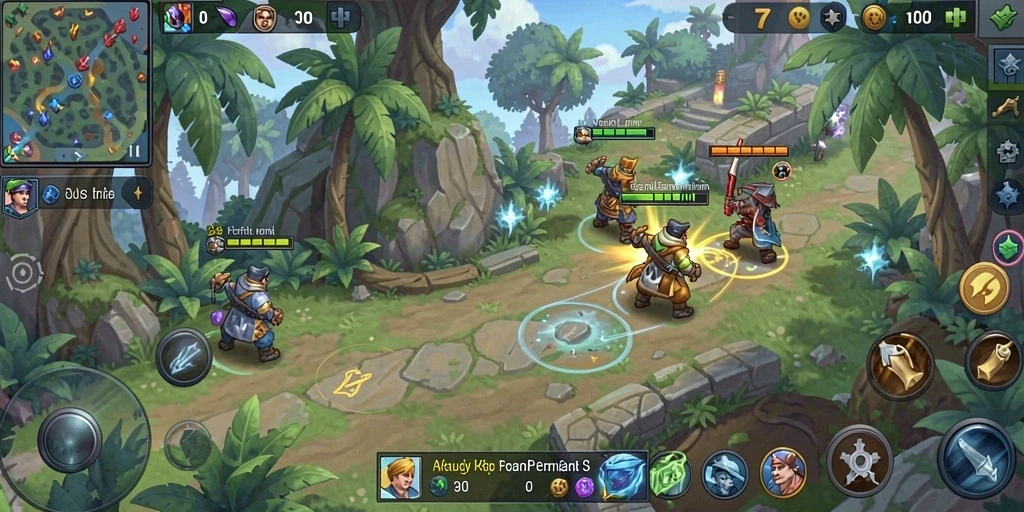 afk77 - Screenshot menunjukkan tampilan menu guild yang interaktif.